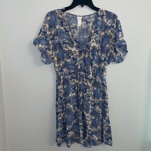 *3 for $15* H&M Blue & Yellow Paisley Dress